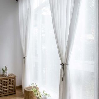 homycurtais blackout curtains with chiffon